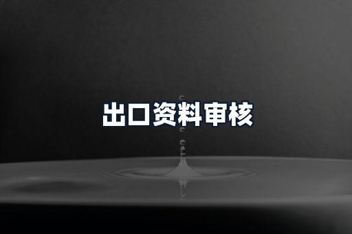 出口资料审核